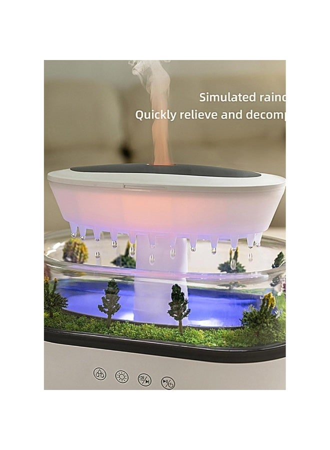 Bedroom Raindrop Humidifiers - Trees Landscape Fragrance Machine,Water Drip Humidifier, Air Humidifier Diffuser With 7 Color Changing Lights For Bedroom Large Room - Image 1